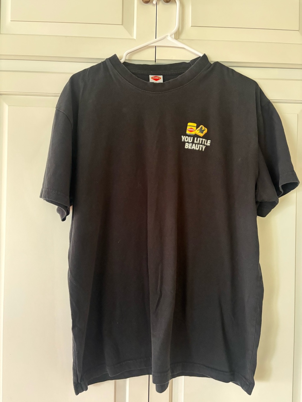 You Little Beauty Black Graphic Tee - Vegemite XL